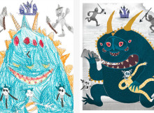 Kids and monsters and art all in one wonderful project